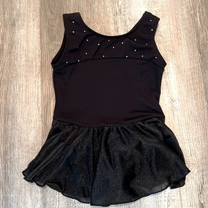 Jacques Moret Black Leotard. Size 6-7 Small Little Girls. Perfect Condition.